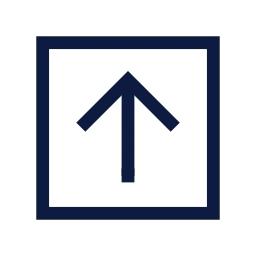 Arrow square up icon, Sharp Line style