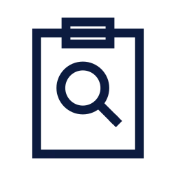 Audit icon, Sharp Line style