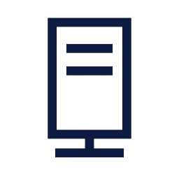 Banner stand icon, Sharp Line style