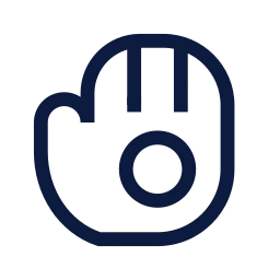 Baseball glove icon, Sharp Line style