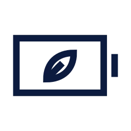 Battery eco icon, Sharp Line style