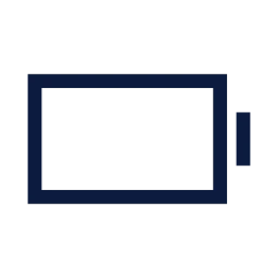 Battery empty icon, Sharp Line style
