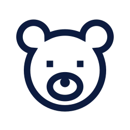 Bear icon, Sharp Line style