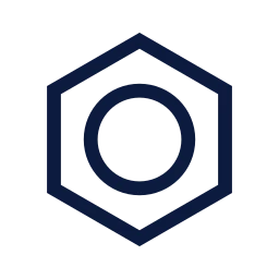 Benzene icon, Sharp Line style