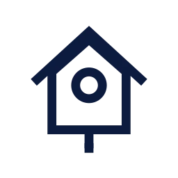 Birdhouse icon, Sharp Line style