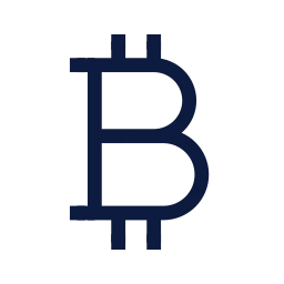 Bitcoin sign icon, Sharp Line style