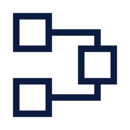 Blockchain icon, Sharp Line style