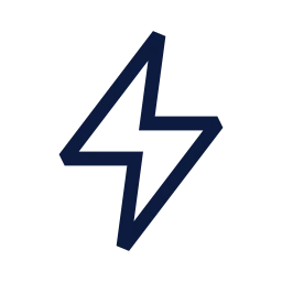 Bolt icon, Sharp Line style