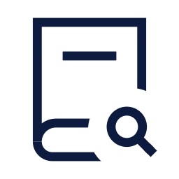 Book search icon, Sharp Line style