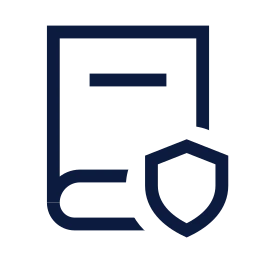 Book shield icon, Sharp Line style
