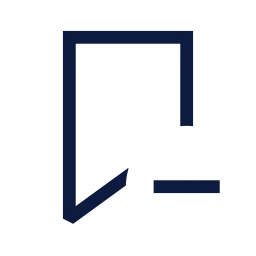 Bookmark minus icon, Sharp Line style