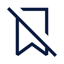 Bookmark off icon, Sharp Line style