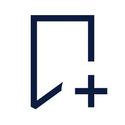 Bookmark plus icon, Sharp Line style