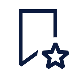 Bookmark star icon, Sharp Line style