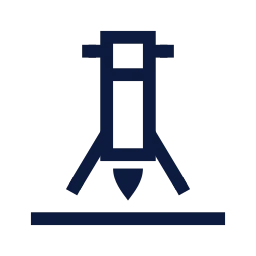 Booster landing icon, Sharp Line style