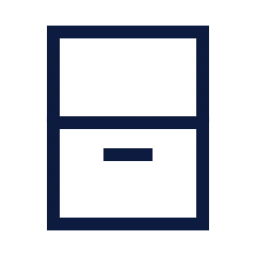 Bottom sheet icon, Sharp Line style