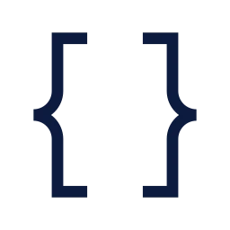 Braces icon, Sharp Line style