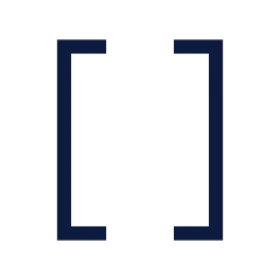 Brackets square icon, Sharp Line style