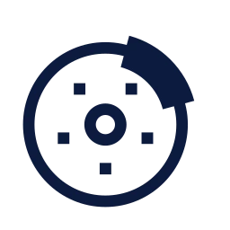 Brake disc icon, Sharp Line style