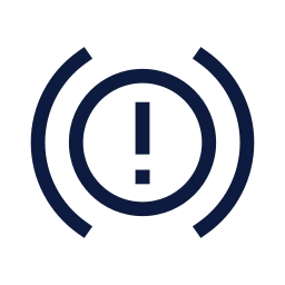 Brake warning icon, Sharp Line style