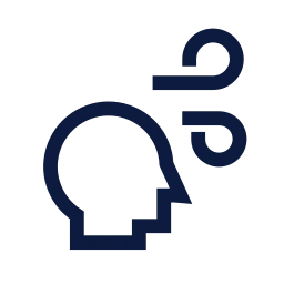 Breathing exercise icon, Sharp Line style