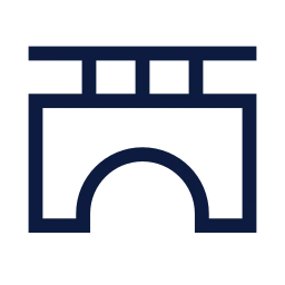 Bridge icon, Sharp Line style