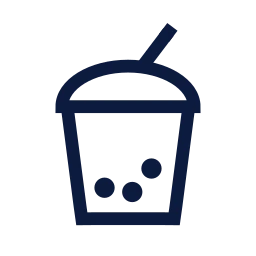 Bubble tea icon, Sharp Line style