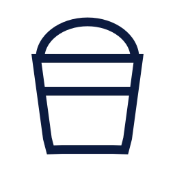 Bucket icon, Sharp Line style