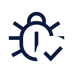 Bug check icon, Sharp Line style