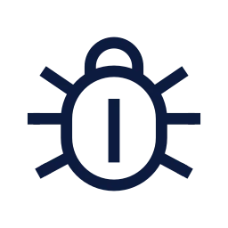 Bug icon, Sharp Line style