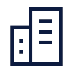 Buildings icon, Sharp Line style