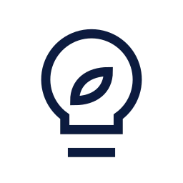Bulb eco icon, Sharp Line style