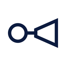Bulb horn icon, Sharp Line style