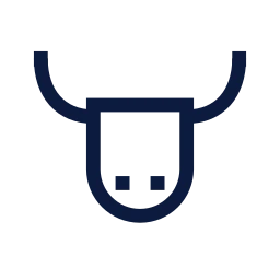 Bull market icon, Sharp Line style