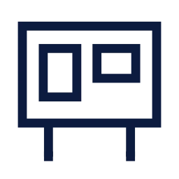 Bulletin board icon, Sharp Line style