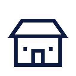 Bungalow icon, Sharp Line style