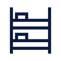 Bunk bed icon, Sharp Line style