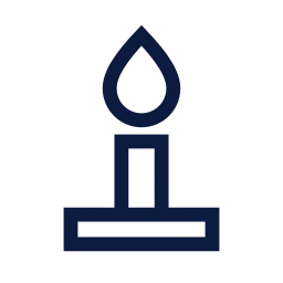 Bunsen burner icon, Sharp Line style