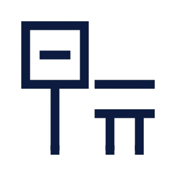 Bus stop icon, Sharp Line style