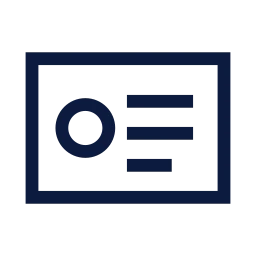 Business card icon, Sharp Line style