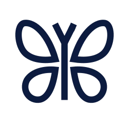 Butterfly icon, Sharp Line style