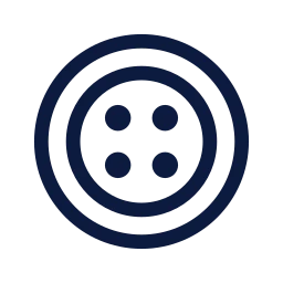 Button sew icon, Sharp Line style