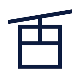 Cable car icon, Sharp Line style