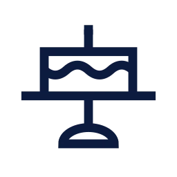 Cake stand icon, Sharp Line style