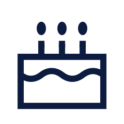 Cake icon, Sharp Line style
