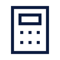 Calculator icon, Sharp Line style