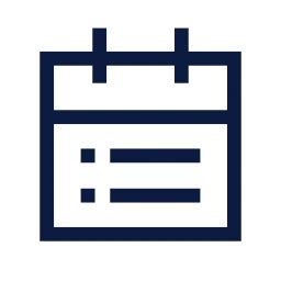Calendar agenda icon, Sharp Line style