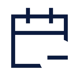 Calendar minus icon, Sharp Line style