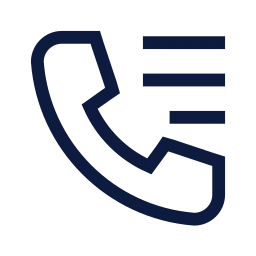 Call log icon, Sharp Line style