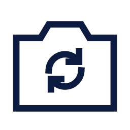 Camera rotate icon, Sharp Line style
